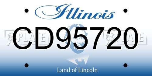 CD95720 Illinois License Plate
