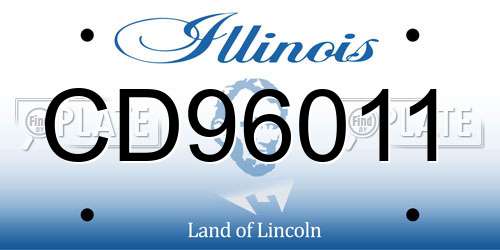 CD96011 Illinois License Plate