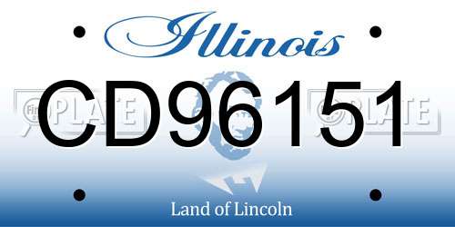CD96151 Illinois License Plate