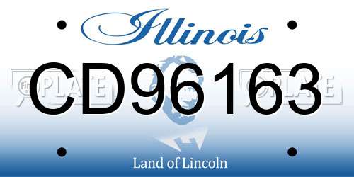 CD96163 Illinois License Plate
