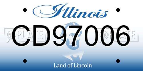 CD97006 Illinois License Plate