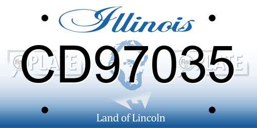 CD97035 Illinois License Plate
