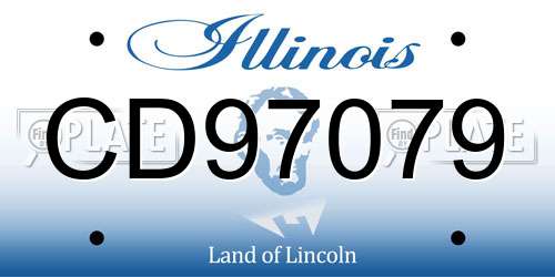 CD97079 Illinois License Plate