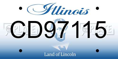 CD97115 Illinois License Plate
