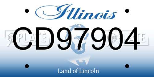 CD97904 Illinois License Plate