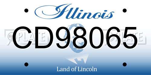 CD98065 Illinois License Plate