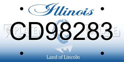 CD98283 Illinois License Plate
