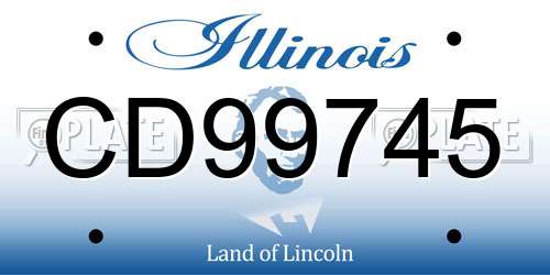 CD99745 Illinois License Plate