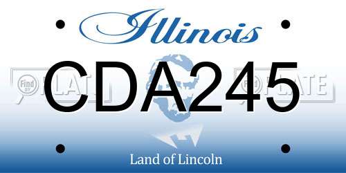 CDA245 Illinois License Plate