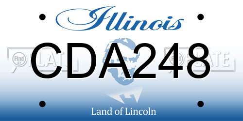 CDA248 Illinois License Plate