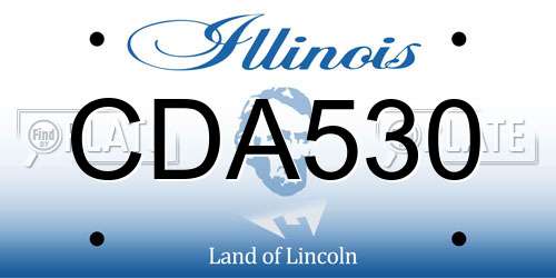 CDA530 Illinois License Plate