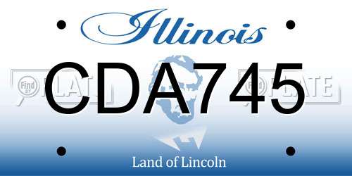 CDA745 Illinois License Plate