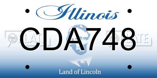 CDA748 Illinois License Plate