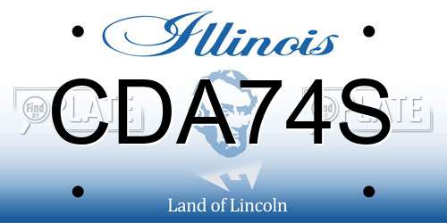 CDA74S Illinois License Plate