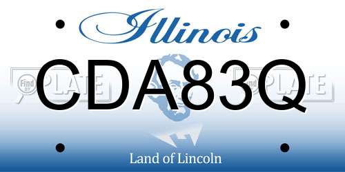 CDA83Q Illinois License Plate