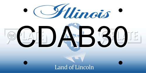 CDAB30 Illinois License Plate