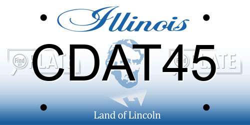 CDAT45 Illinois License Plate