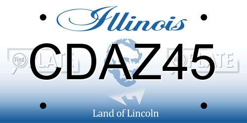 CDAZ45 Illinois License Plate
