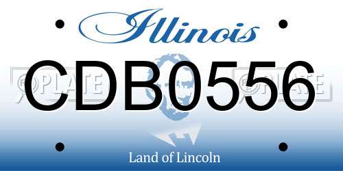 CDB0556 Illinois License Plate