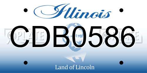 CDB0586 Illinois License Plate
