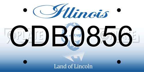 CDB0856 Illinois License Plate