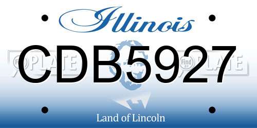 CDB5927 Illinois License Plate