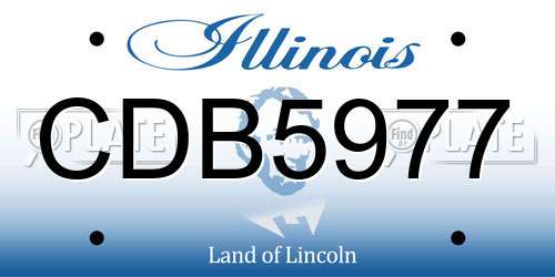 CDB5977 Illinois License Plate