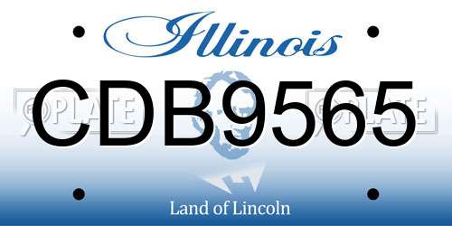 CDB9565 Illinois License Plate
