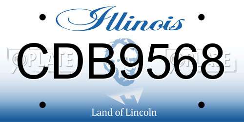 CDB9568 Illinois License Plate