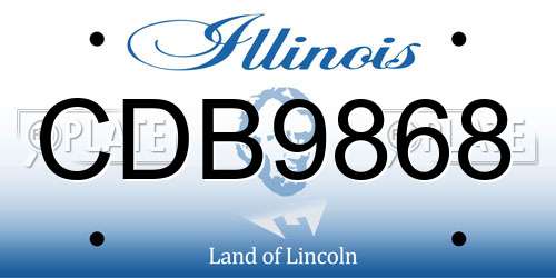 CDB9868 Illinois License Plate
