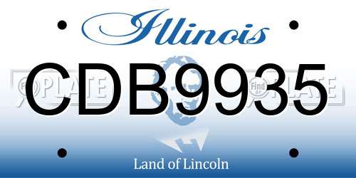 CDB9935 Illinois License Plate