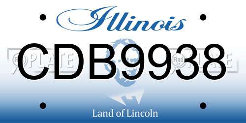 CDB9938 Illinois License Plate