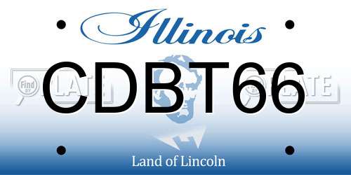 CDBT66 Illinois License Plate