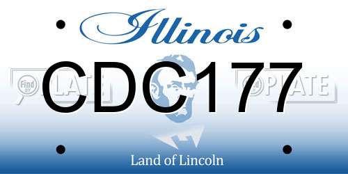 CDC177 Illinois License Plate
