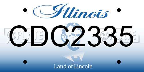 CDC2335 Illinois License Plate