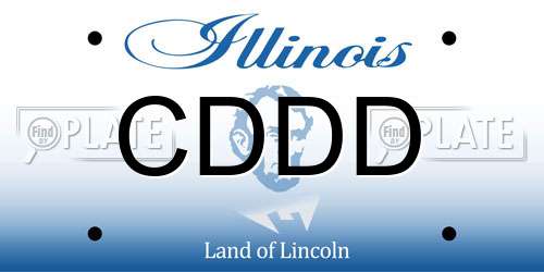 CDDD Illinois License Plate