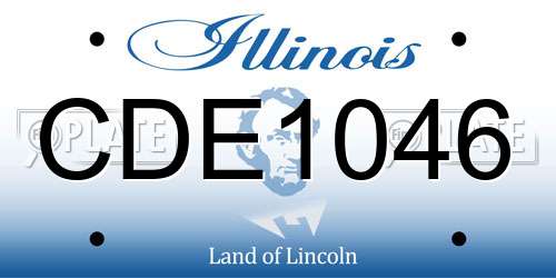 CDE1046 Illinois License Plate