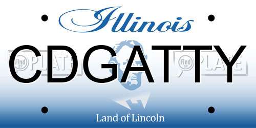CDGATTY Illinois License Plate
