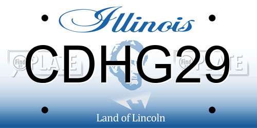 CDHG29 Illinois License Plate