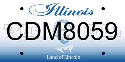CDM8059 Illinois License Plate