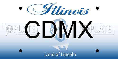 CDMX Illinois License Plate