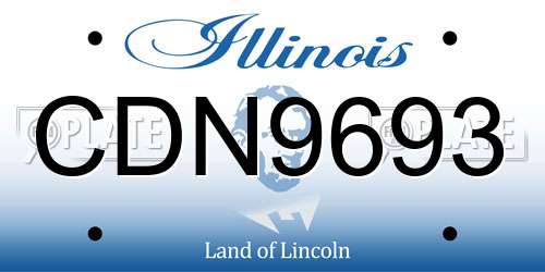 CDN9693 Illinois License Plate