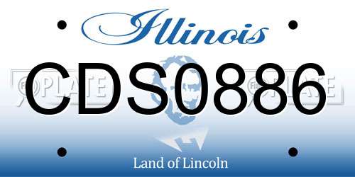 CDS0886 Illinois License Plate