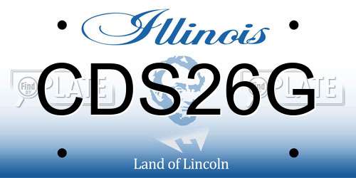 CDS26G Illinois License Plate