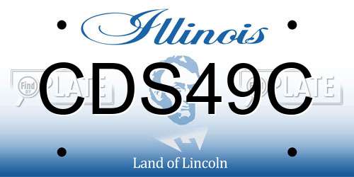 CDS49C Illinois License Plate