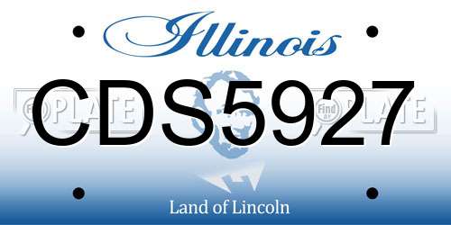 CDS5927 Illinois License Plate