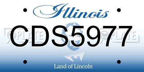 CDS5977 Illinois License Plate