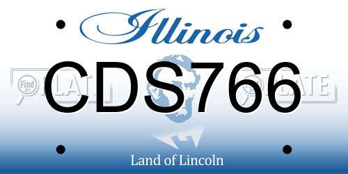 CDS766 Illinois License Plate