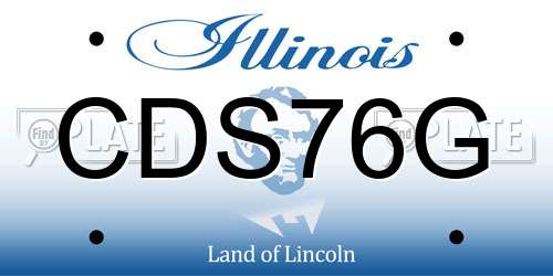 CDS76G Illinois License Plate