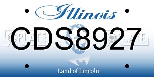 CDS8927 Illinois License Plate